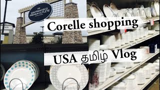 Corelle Dinner Set ShoppingUSA Tamil Vlog [upl. by Krock]