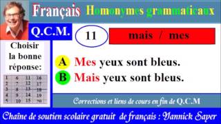 Exercices sur les homonymes grammaticaux français usuels CM1 CM2 [upl. by Kazim833]