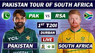 PAKISTAN vs SOUTH AFRICA 1st T2O Match LIVE COMMENTARY  PAK vs SA T20 MATCH LIVE  PAK 5 OV [upl. by Tnarud]