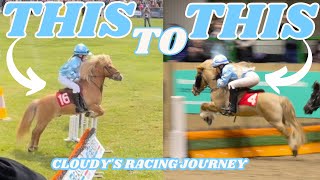 FROM THIS TO THIS CLOUDYS SHETLAND PONY GRAND NATIONAL RACING JOURNEY PROGRESS [upl. by Belita515]