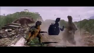 Godzilla  Varan  Baragon and Anguirus Giant monsters all out attack 2001 [upl. by Aihtnis]