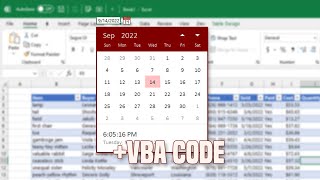 Date picker for Excel with VBA code [upl. by Reh]