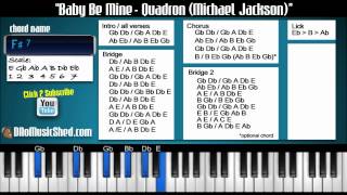 How to play quotBaby Be Minequot by Quadron Michael Jackson PIANO TUTORIAL [upl. by Yldarb186]