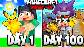 I Survived 100 Days As ASH KETCHUM in Cobblemon Minecraft Pokemon [upl. by Rahs853]