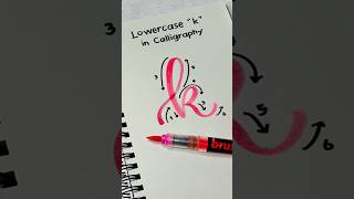 Tutorial How to do Stepbystep Lowercase quotkquot in Calligraphy💜✍️ calligraphytutorial [upl. by Penney]