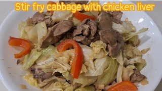 Ginisang Repolyo with ATay ng Manok recipe home healthy cooking satisfying food [upl. by Katherin645]