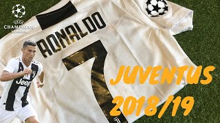 NEW DHgate JUVENTUS 201819 UCL Ronaldo Jersey REVIEW FOOTY RTA [upl. by Leirol]