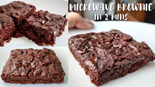 Easiest Brownie recipe ever in Microwave  2 mins 5 ingredients [upl. by Storm]