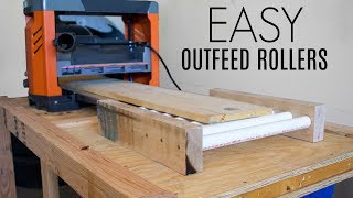 EASY Outfeed Rollers  Woodworking Shop Project [upl. by Estus]