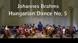 Johannes Brahms  Hungarian Dance No 5 for Cello Choir  Lavie Cello  CSI [upl. by Yrrak]