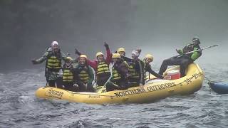 Northern Outdoors Whitewater Rafting Kennebec River Maine and Hiking to Moxie Falls [upl. by Gibbon]