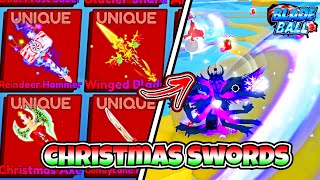 NEW Christmas Swords Showcase  Blade Ball Xmas Update [upl. by Brunelle]