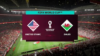 Breathtaking Gameplay United States vs Wales World Cup Rivalry xbox one x [upl. by Idalla]