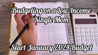 2024 LOW INCOME BUDGETHOW TO START A BUDGETBudget for BeginnersJanuary 2024 BudgetBudget With Me [upl. by Gan]