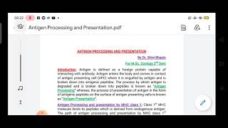 Antigen Processing and Presentation [upl. by Ahtamat]