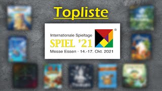 TOPLISTE  Spielemesse Essen 2021  Brettspiele [upl. by Werra250]