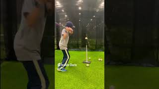 Tball and pitching machine training battingpractice baseball baseballshorts [upl. by Palocz]