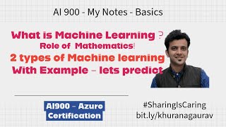 Machine Learning Basics  AI900 Notes  Types  Examples [upl. by Ause]