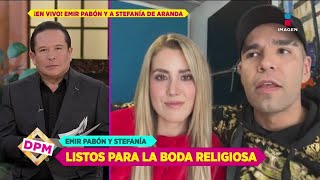 Emir Pabón y Stefanía Aranda listos para boda religiosa y bautizo de su hijo  De Primera Mano [upl. by Kallista]