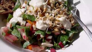 Raw Salad with a tahini salad dressing [upl. by Atiker]