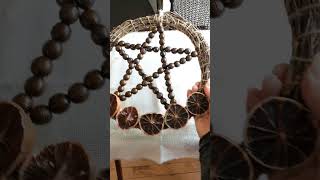 Dried citrus witch wreath wreath driedoranges pentacle [upl. by Diena]