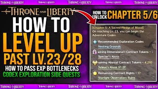 How To Level Up Past EXP Bottlenecks Guide  Codex SideQuests XP Levelling  Throne amp Liberty [upl. by Eiramit]