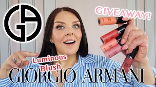 ARMANI Luminous Blush Silk CHEEK TINT  Review Swatches amp Tutorial ❤️‍🔥 [upl. by Adnanref]