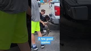 Cops help elderly man change a tire [upl. by Delanty275]