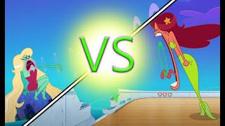 Zig and Sharko Gangsters Paradise vs Immigrant Song Scream Battle [upl. by Netsyrc]