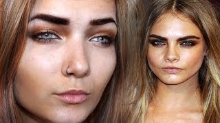 Cara Delevingne Makeup Tutorial [upl. by Derinna]