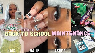 BACK TO SCHOOL MAINTENANCE VLOG in 24hrs hair nails and lashes [upl. by Atteloj637]