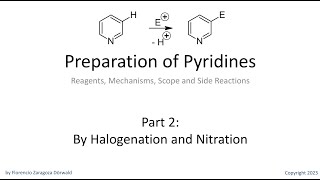 Preparation of Pyridines Part 2 By Halogenation and Nitration [upl. by Atteuqahc]