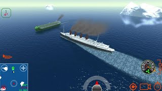 Rms Mauretania hit Cargo Ship with huge damage [upl. by Ylam]