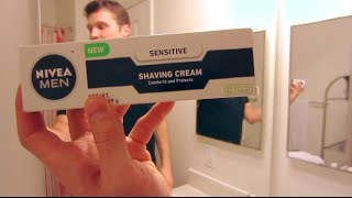 Nivea Shaving Cream Shave Review [upl. by Arhna269]