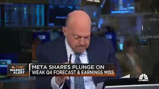 Jim Cramer cries on live TV META [upl. by Idet431]