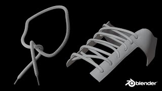 Create Shoelace in a minute  Blender Tutorial [upl. by Damalas244]