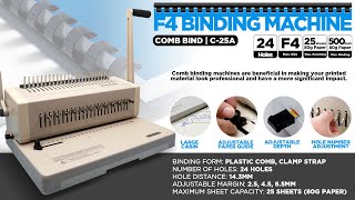 F4 Size Binding Machine 24 Holes [upl. by Cerelly]