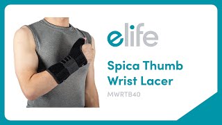 How To Wear elife® Spica Thumb Wrist Lacer [upl. by Anileda736]