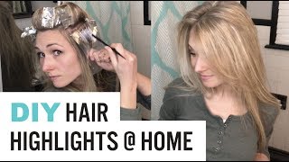 HOW TO Highlight Hair AT HOME DYI Tutorial Video [upl. by Arrec]