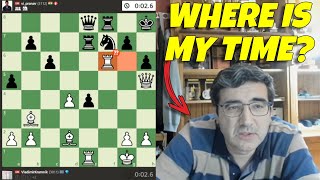 Kramnik gets crushed under time pressure and blames the clock [upl. by Grindle]