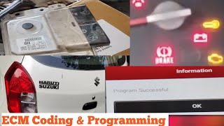 Car immobilizer Warning Light blinking Maruti Celerio  Replace ECU amp Programming [upl. by Brunk61]