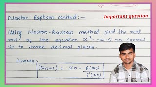 Newton raphson method in hindi Statical and numerical method raphson method Bsc math bca math [upl. by Holms]