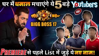 Bigg Boss 17 contestants list List of 5 YouTubers Who Will Participate in This Season [upl. by Rosabel66]