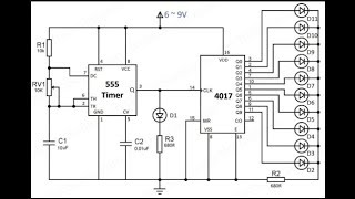NE555 VE 4017 [upl. by Ozneral]