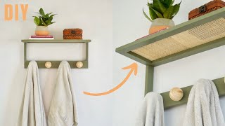 DIY  PORTA TOALHAS EXCLUSIVO com Palhinha [upl. by Oicul29]