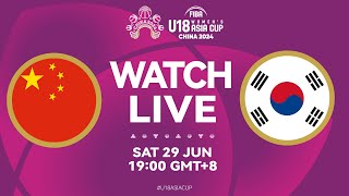 China v Korea  Full Basketball Game  FIBA U18 Womens Asia Cup 2024  Divison A  SemiFinals [upl. by Howland]