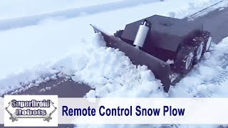 RC Robot Plows Snow 6WD RC Snow Plow Robot by SuperDroid Robots [upl. by Neurath804]