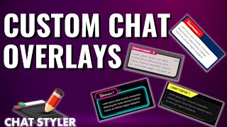 Custom CHAT OVERLAY erstellen für OBS und Streamlabs [upl. by Egreog]