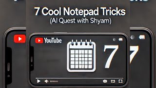 7 Cool Notepad Tricks notepadtricks aiquestwithshyam technology generativeai [upl. by Elie]