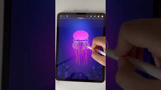 New Jellyfish Animation in Procreate animation procreate art digitalart [upl. by Hickey]